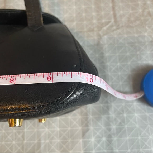 Monsac Vintage Leather Mini Satchel Handbag in Black - Picture 8 of 9